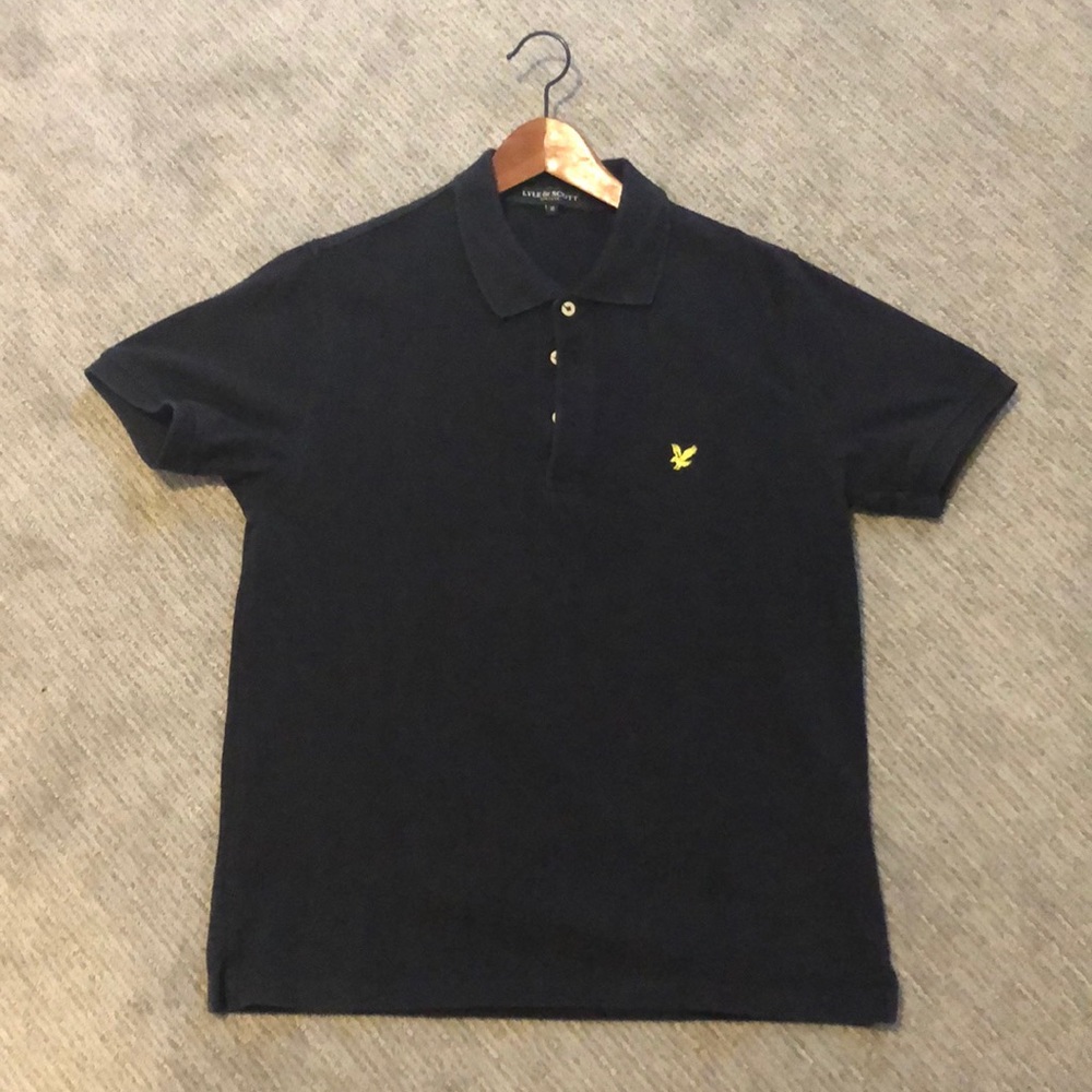 Black Polo Shirt by Lyle & Scott. Medium